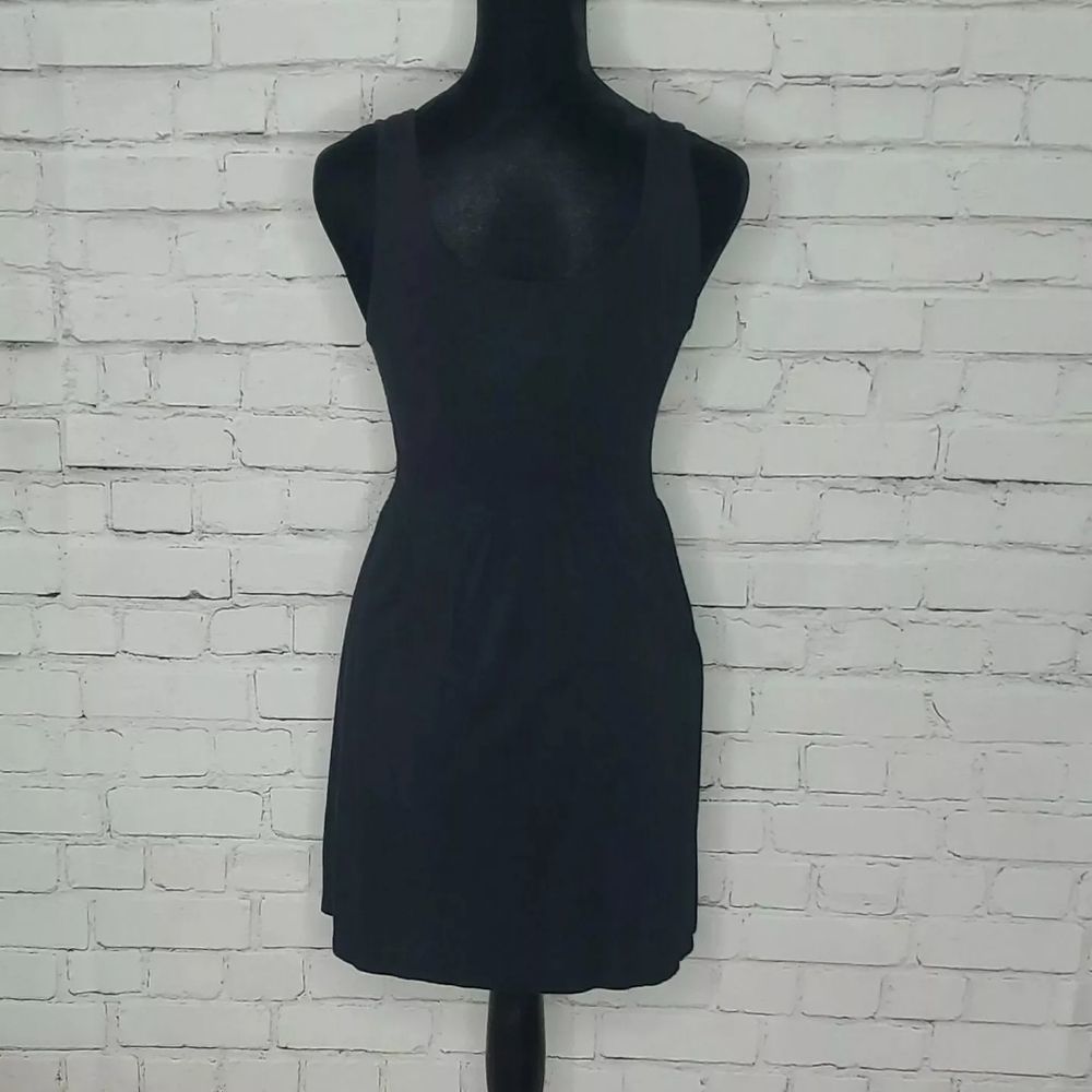 Wet Seal Junior's Black Fitted Wide Strap Sun Dress Size XS - Picture 4 of 6